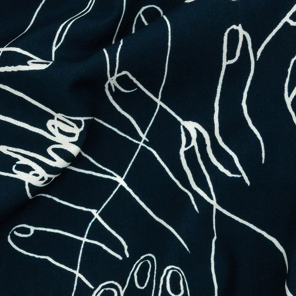 Mood Exclusive Dusty Navy Touch of Elegance Cotton Poplin - Joann Fabrics