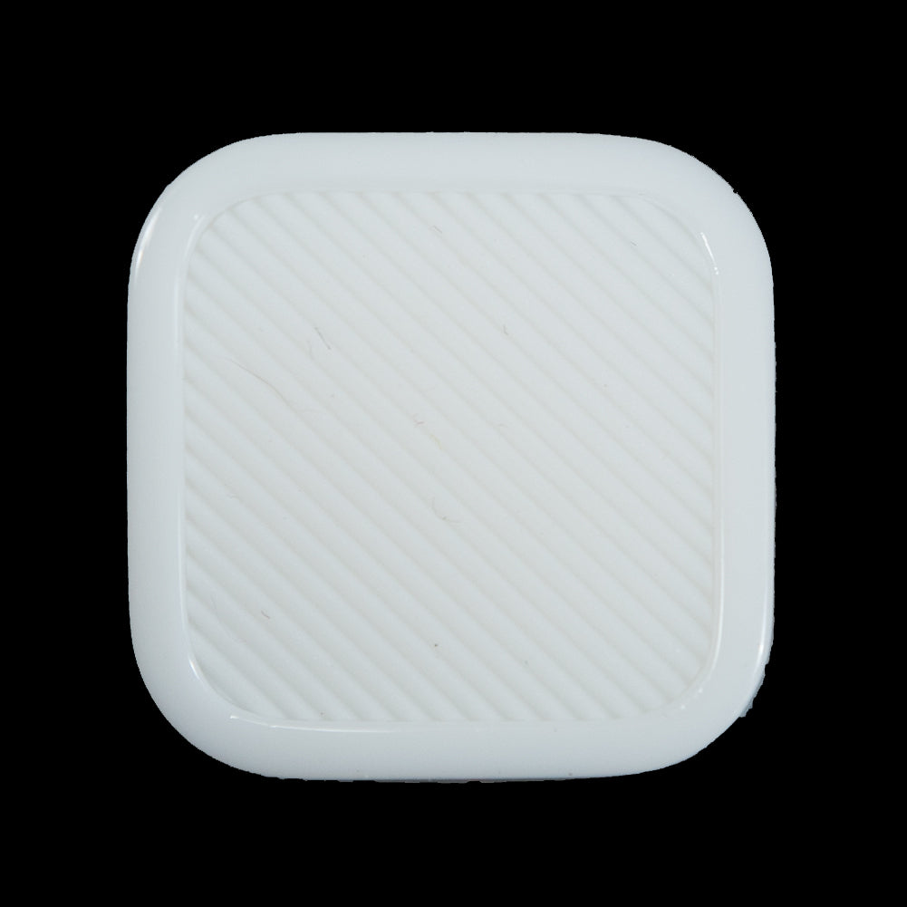 White Curved Square Shank Back Button - 44L/28mm - Joann Fabrics