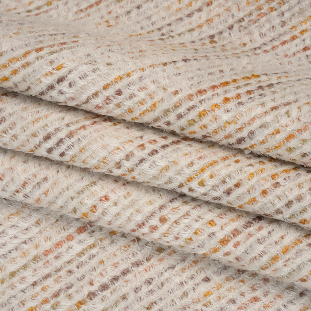 Recycled Olefin and Acrylic Upholstery Boucle and Chenille Tweed - Turmeric Root Stripes - Virginia Collection - Joann Fabrics
