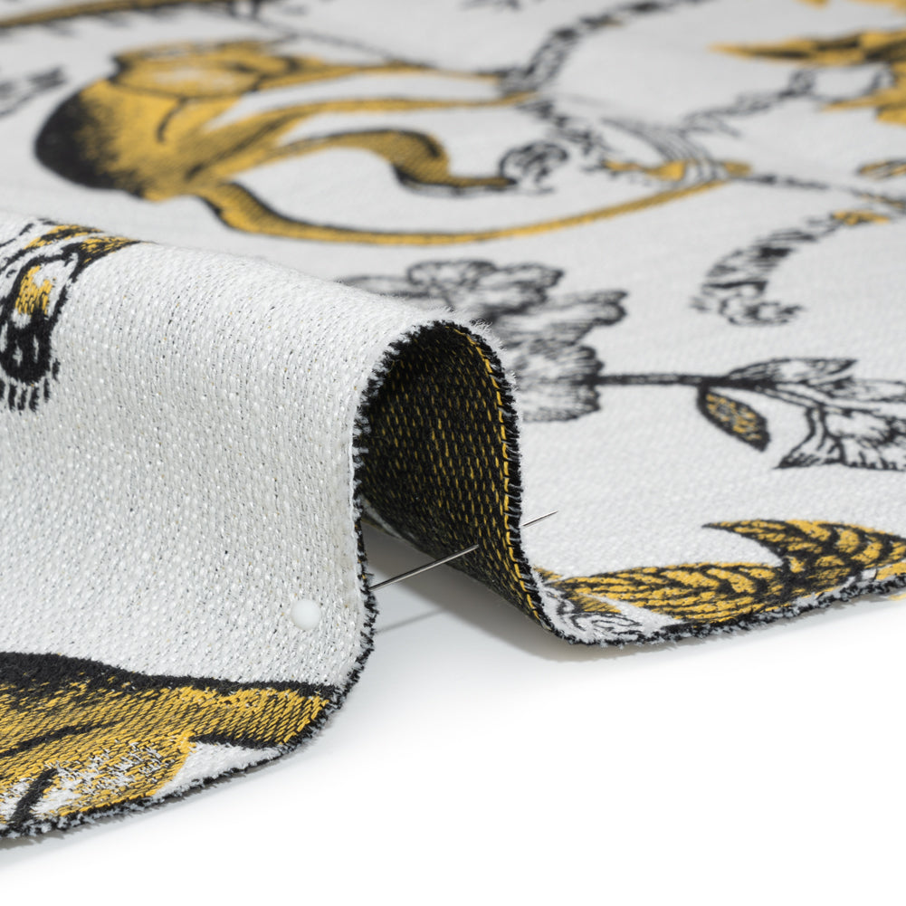 Yellow Topaz Exotic Pets and Flowers Upholstery Jacquard - Joann Fabrics