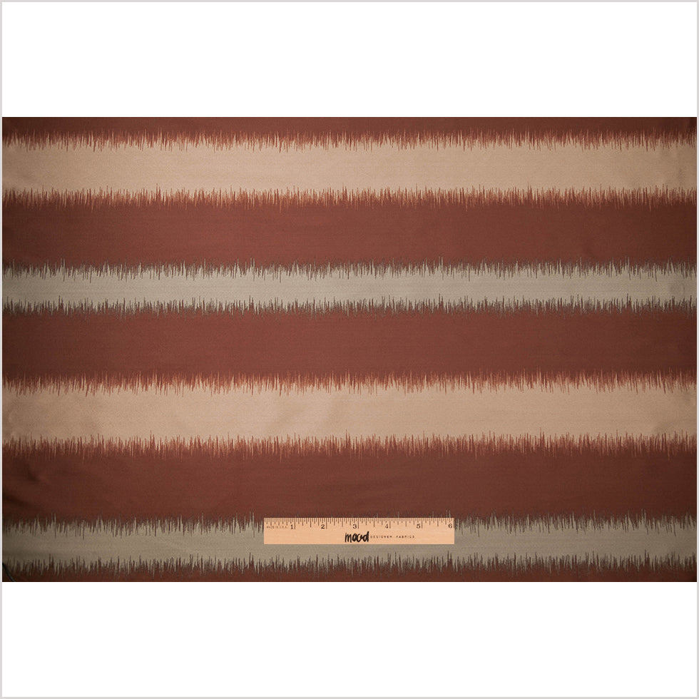 Deep Rust and Taupe Double-Wide Poly Stripes - Joann Fabrics