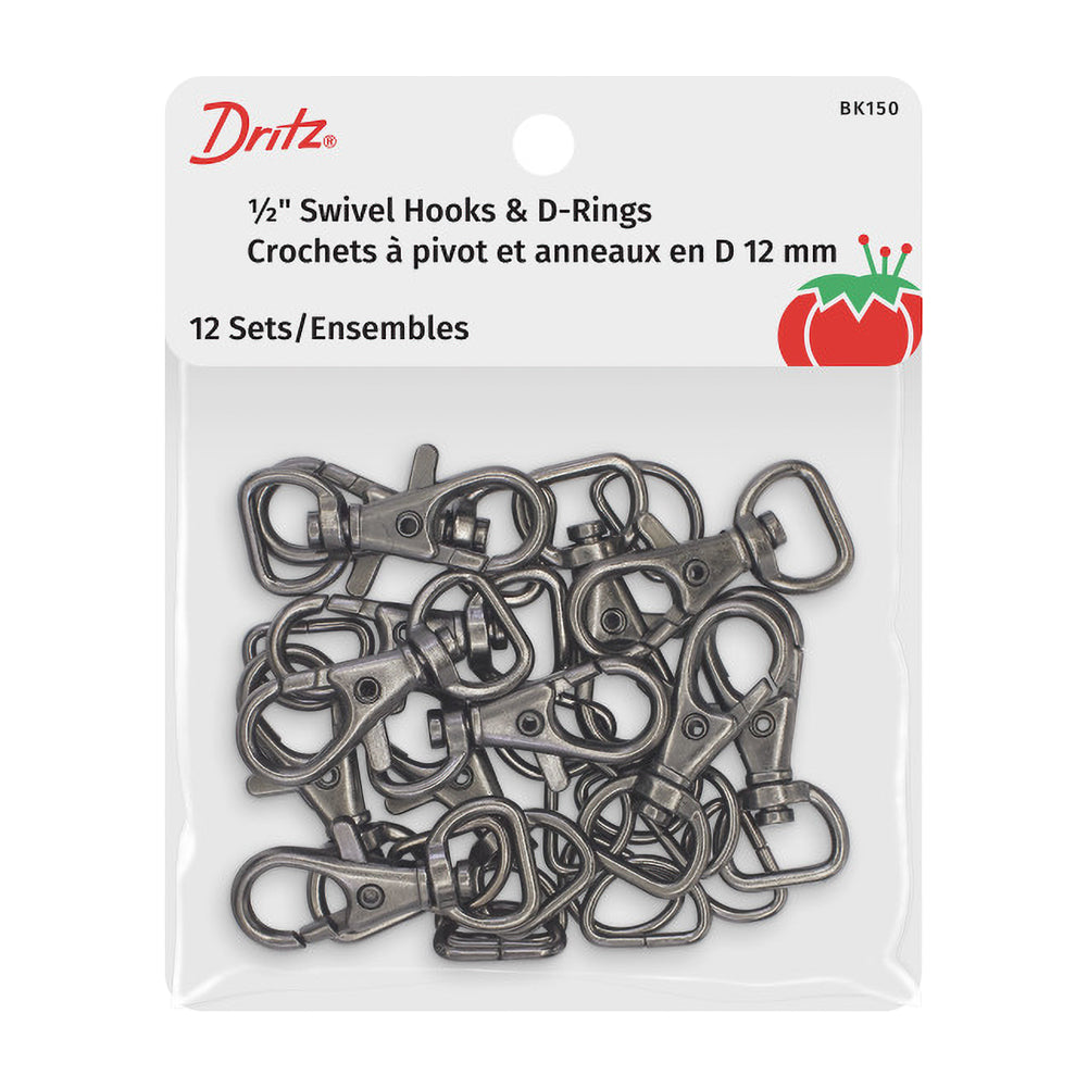 Dritz Swivel Hooks & D-Rings - 0.5