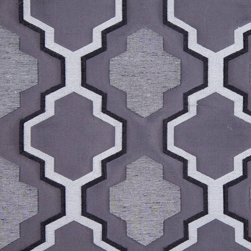 Gray Geometric Lines and Shapes Satiny Brocade - Joann Fabrics