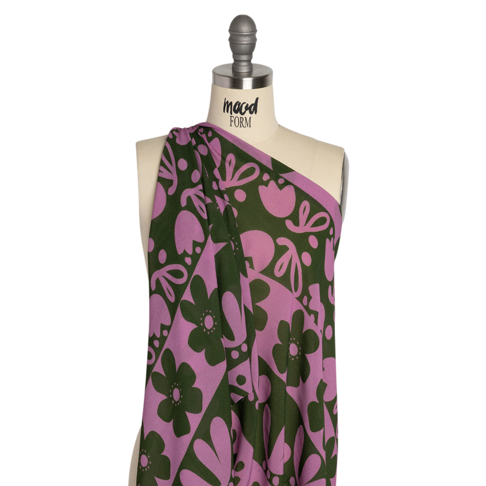 Mood Exclusive Purple Dreams and Doodles Viscose Georgette - Joann Fabrics