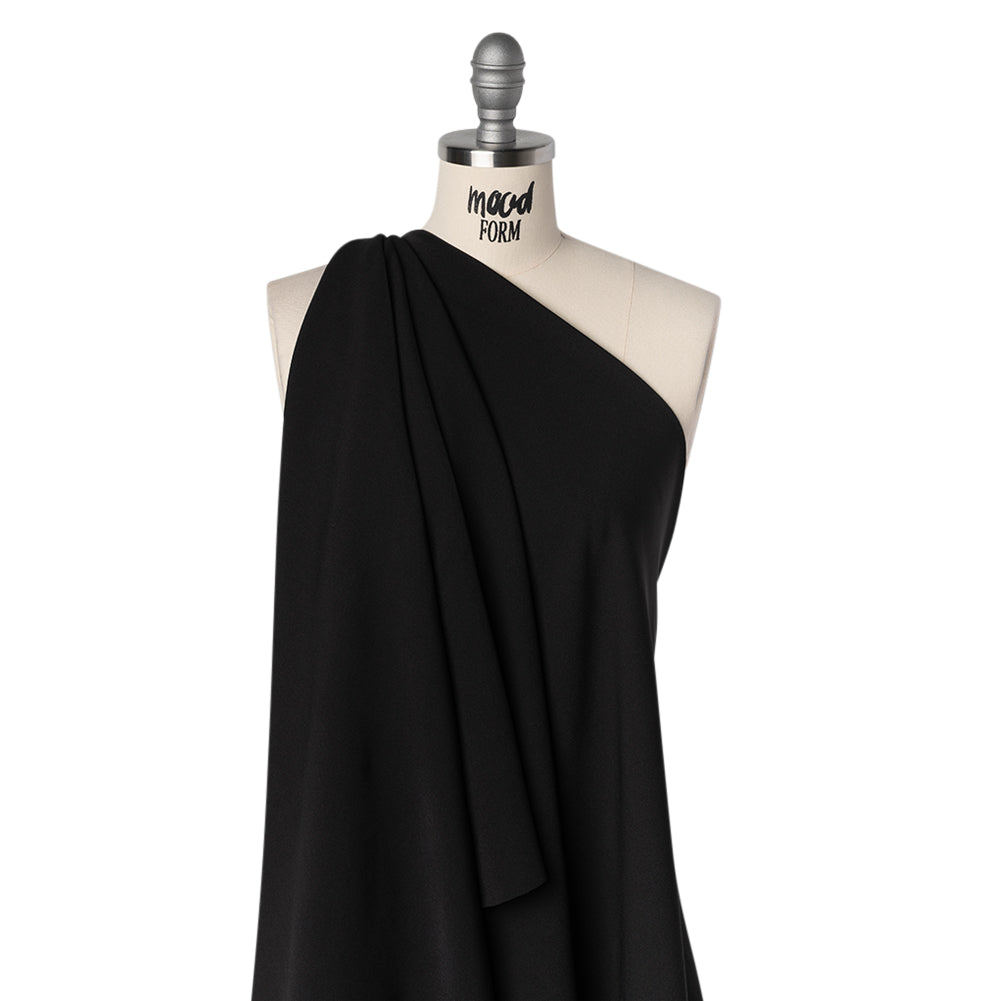Smooth Stretch Polyester Crepe - Black - Designer Deadstock - Joann Fabrics