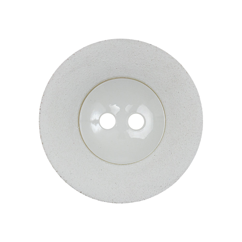White Shiny Two-Hole Button with Matte Textured Concaving Rim - 44L/28mm - Joann Fabrics