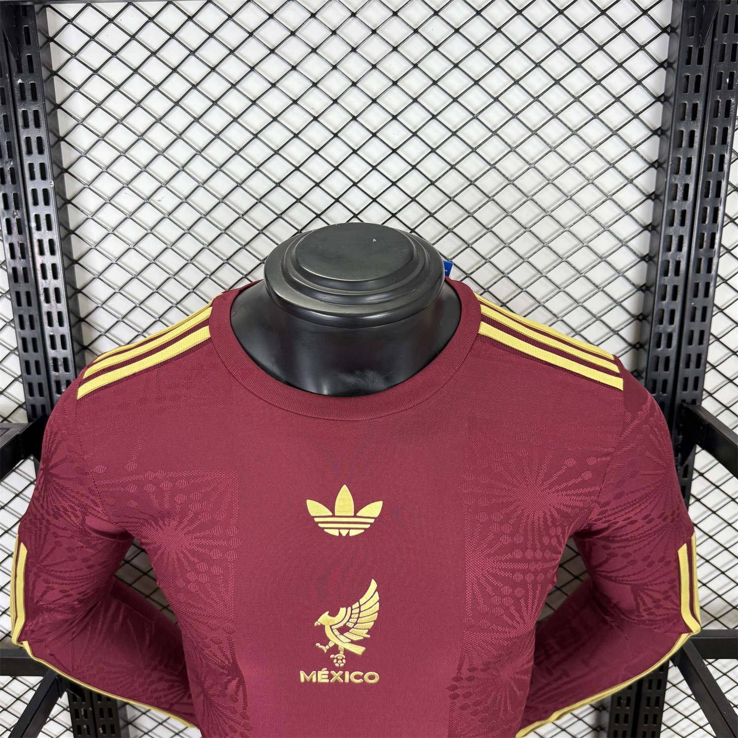 Mexico 2025 Gold Cup Red Long Sleeves Jersey - Player Version - UnitedFutballJersey