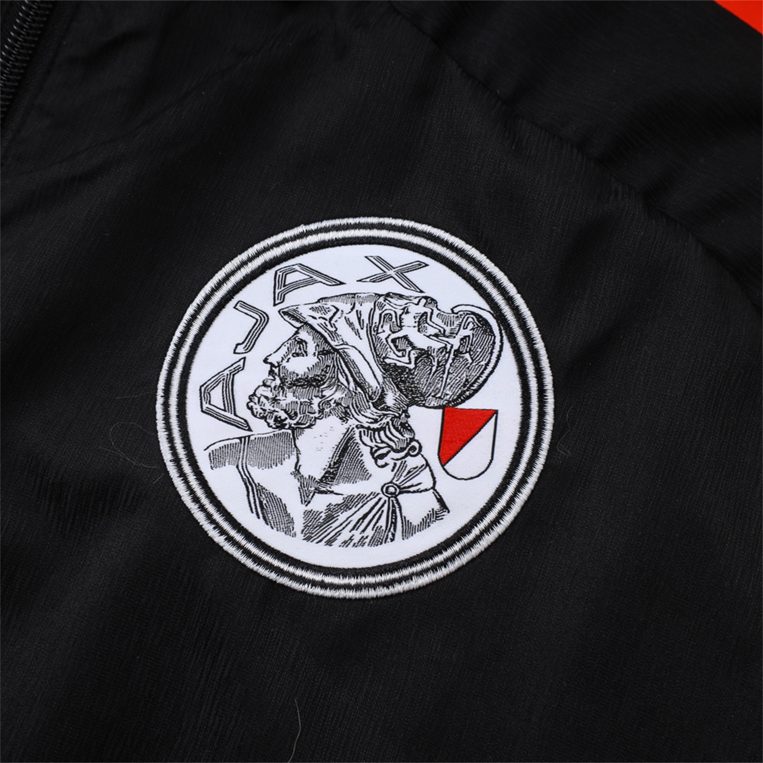 Ajax 25-26 Windbreaker Training Set - Black Top and Pants - UnitedFutballJersey