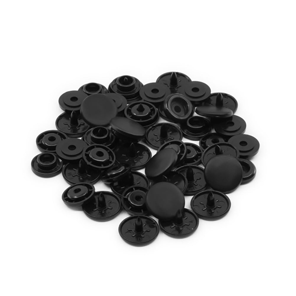 Dritz Plastic Round Snaps - Black - 0.5