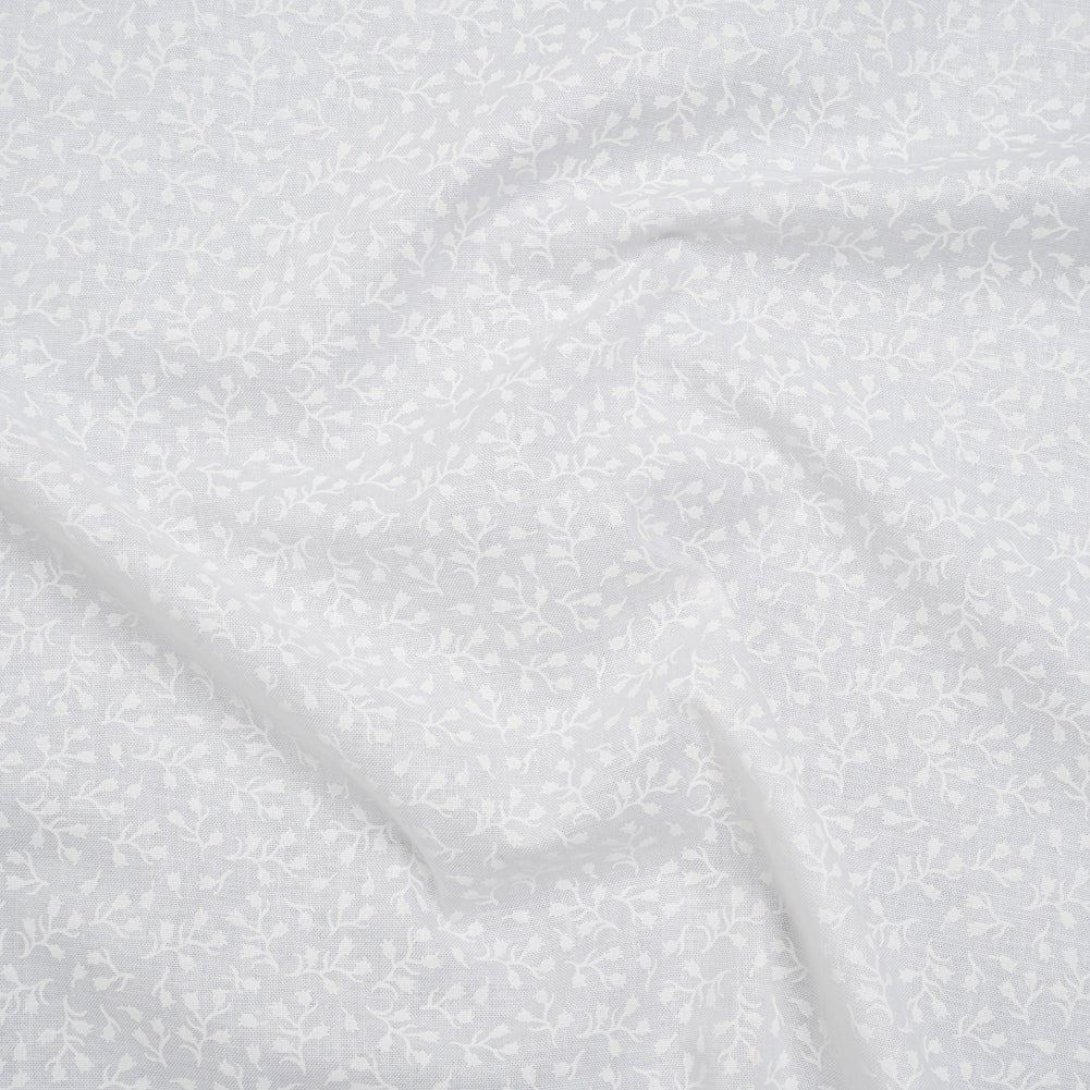Printed Quilting Cotton by Patrick Lose for Northcott - White on White Baby's Breath Floral - Basically Black & White Collection - Joann Fabrics