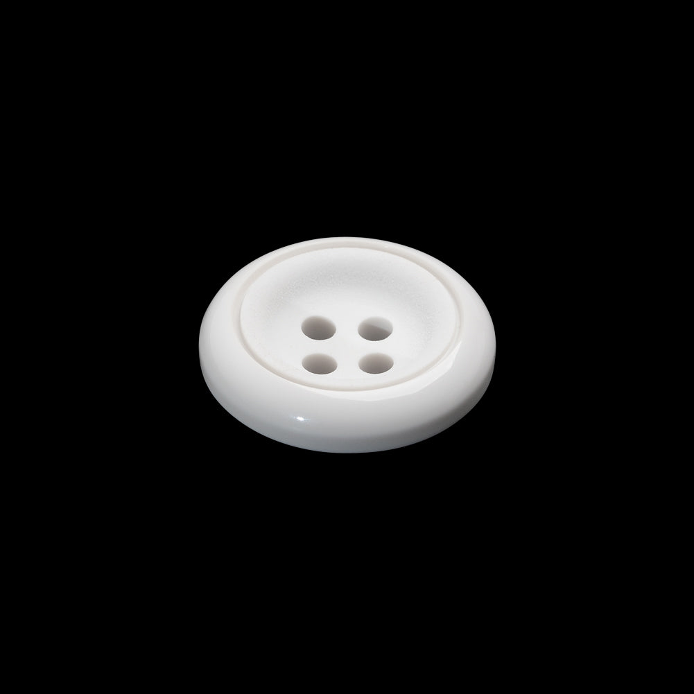 Plastic 4-Hole Button - 28L/18mm - White Tire Rim with Engraved Ring - Joann Fabrics