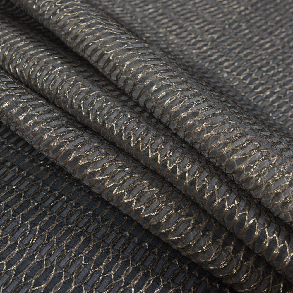 Metallic Gold and Gray Luxury Embroidered Organza Brocade - Joann Fabrics