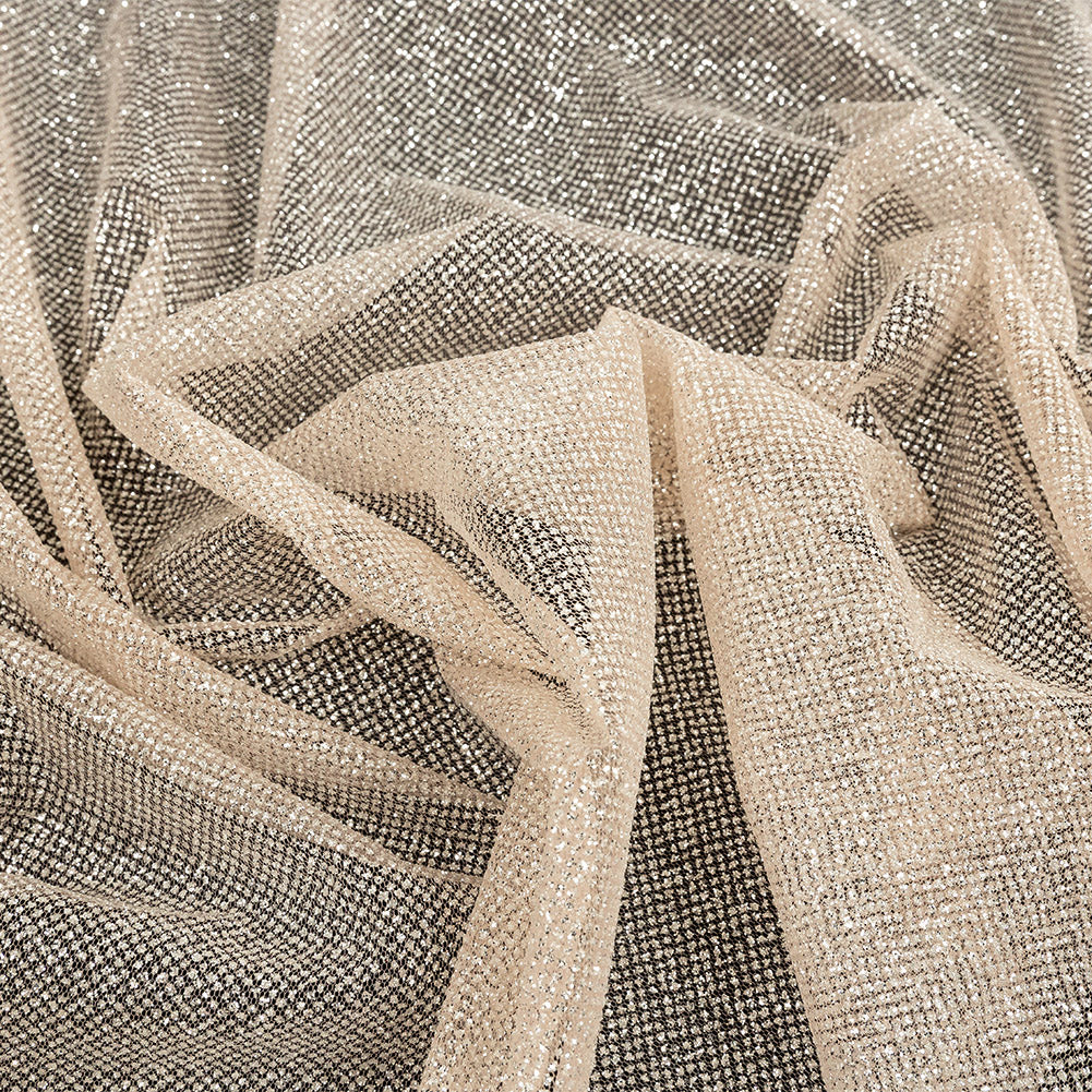Tulle with Metallic Platinum Glitter - Salmon - Platina Collection - Joann Fabrics