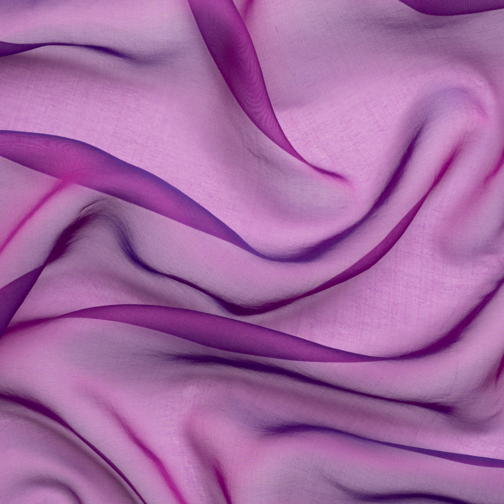 Chiffon-Like Silk Voile - Magenta and Navy Iridescent - Adelaide Collection - Joann Fabrics
