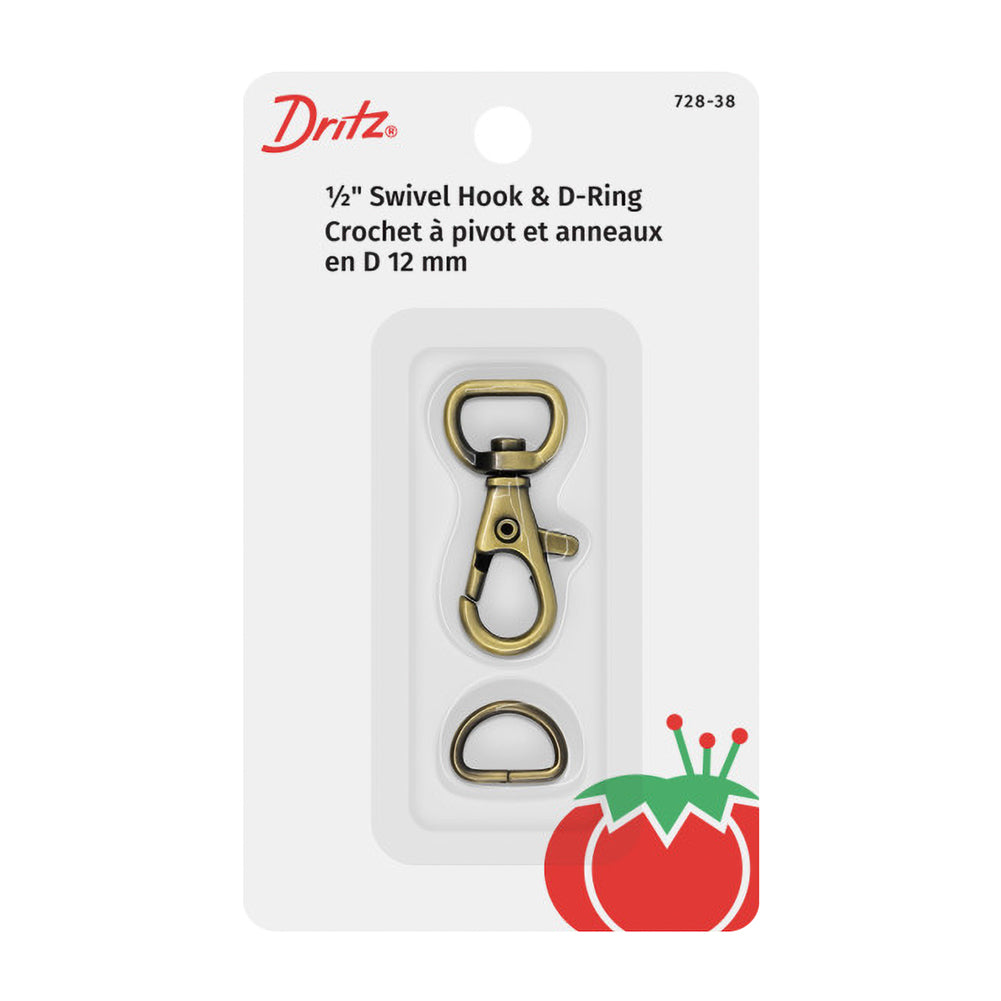 Dritz Small Swivel Hook & D-Ring - 1/2
