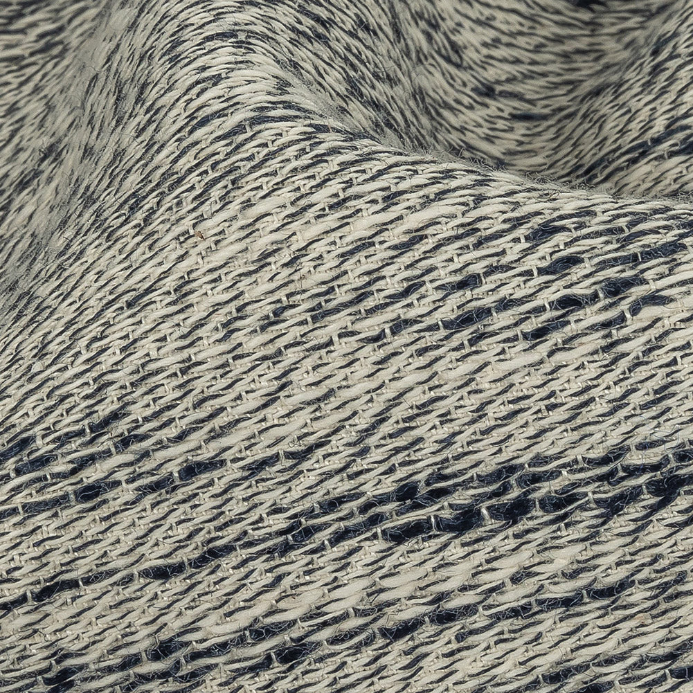 Twilight Blue and Lily White Striated Loopy Cotton Woven - Joann Fabrics