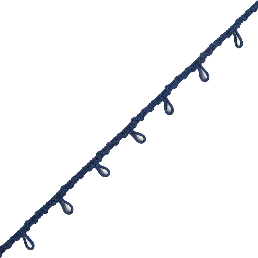 Blue Button Loop Braid - 0.625
