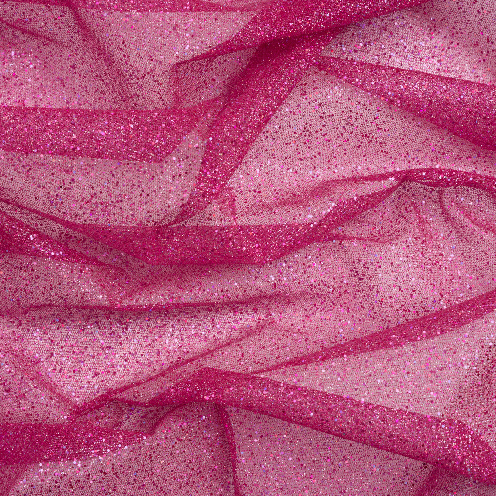 Glitter Tulle 5-yard Bundle - Multi on Fuchsia - Joann Fabrics