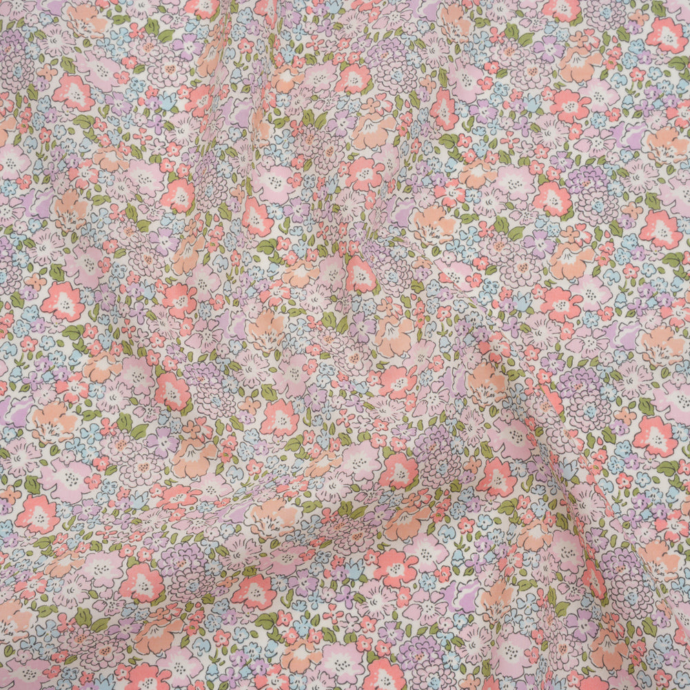 Liberty Fabrics Tana Lawn® - Michelle Light Pink - Baby Pink, Lavender and Light Blue Floral - Joann Fabrics