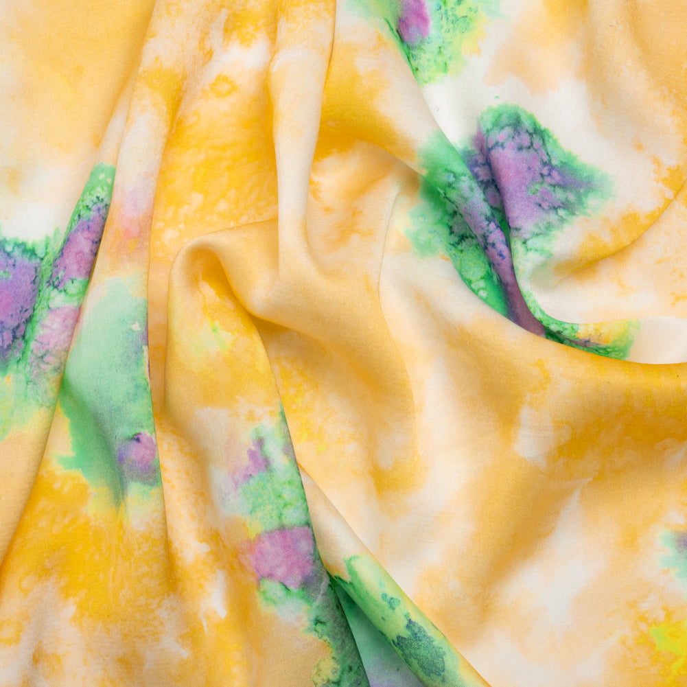 Mood Exclusive Yellow Mindful Mapping Striped Viscose Dobby - Joann Fabrics