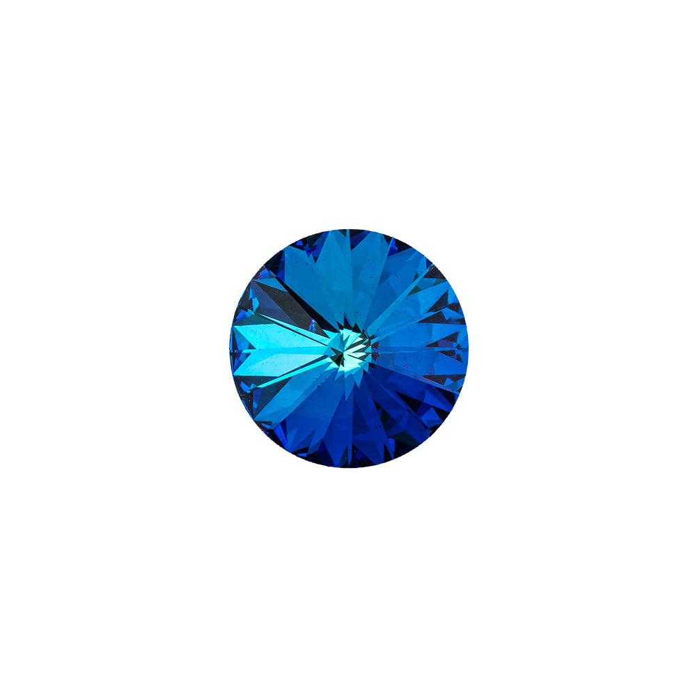 Vintage Swarovski Bermuda Blue and Silver Aluminum Foiled Shank Back Button - 20L/12.5mm - Joann Fabrics