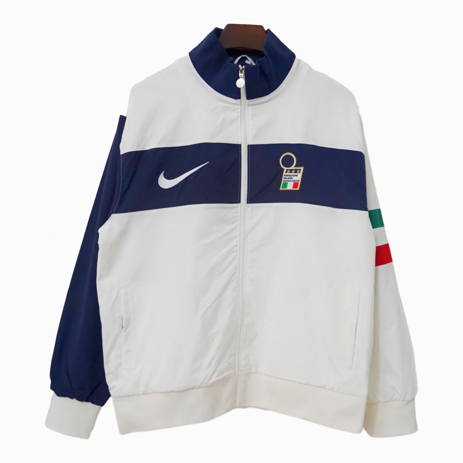Retro Italy 1996 Windbreaker Jacket - White - UnitedFutballJersey