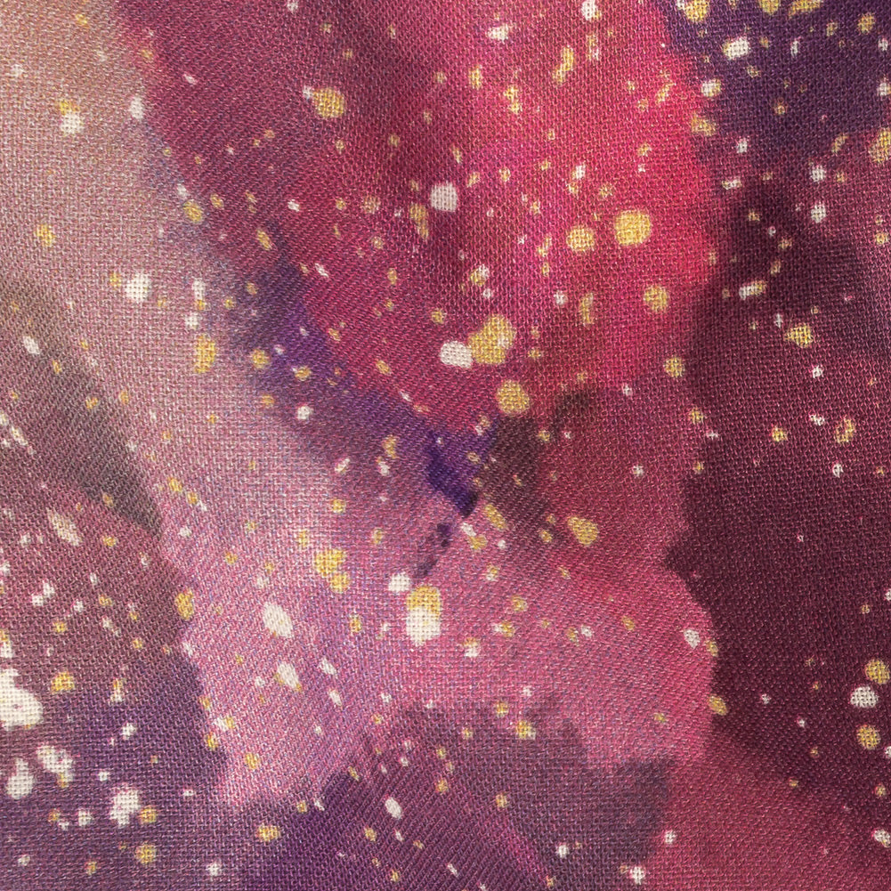 Cotton Voile - Pink, Purple and White Abstract - Hope Spotted Print - Mood Exclusive Wisteria Collection - Joann Fabrics