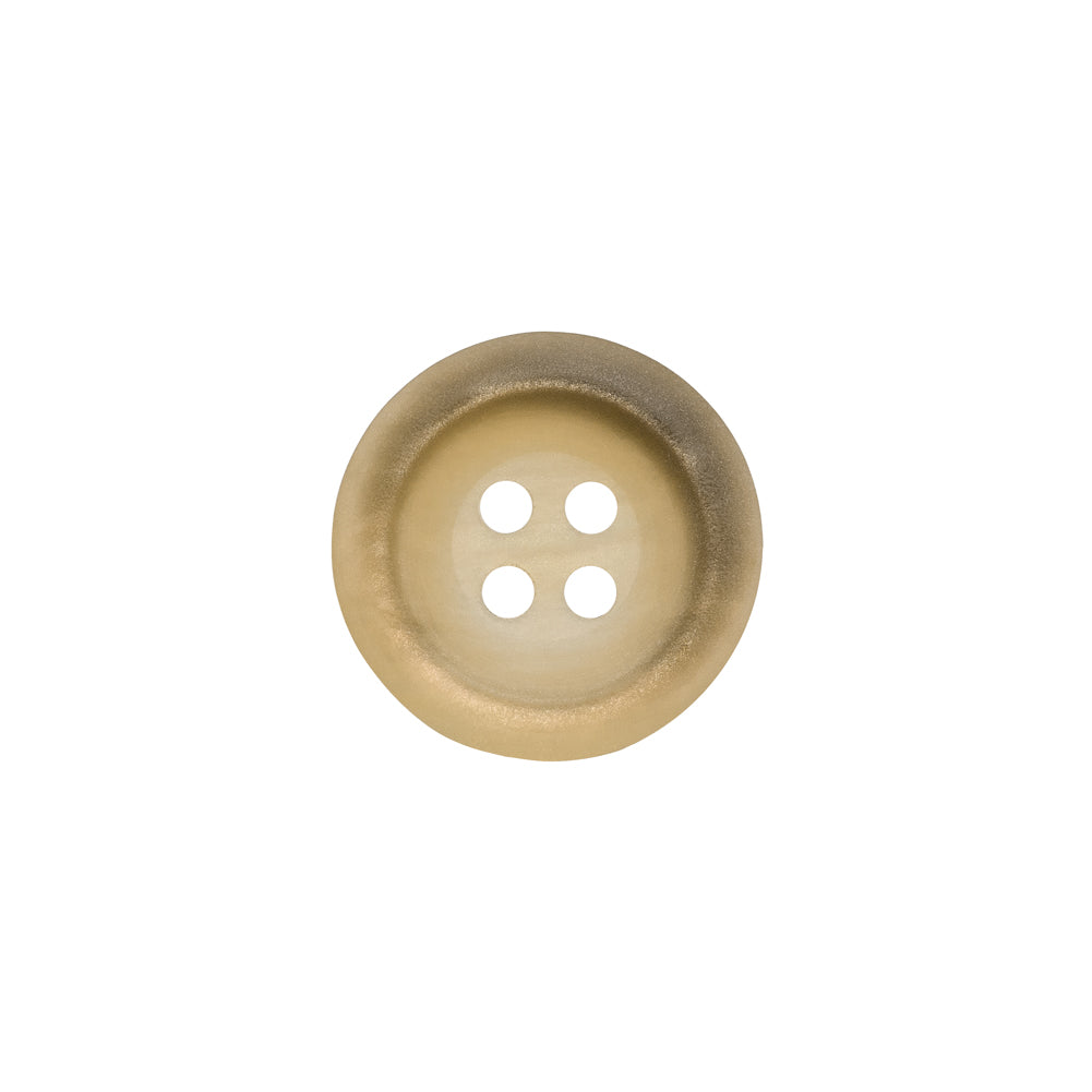 Rolled Rim 4-Hole Plastic Button - Beige and Taupe Iridescent - 24L/15mm - Joann Fabrics