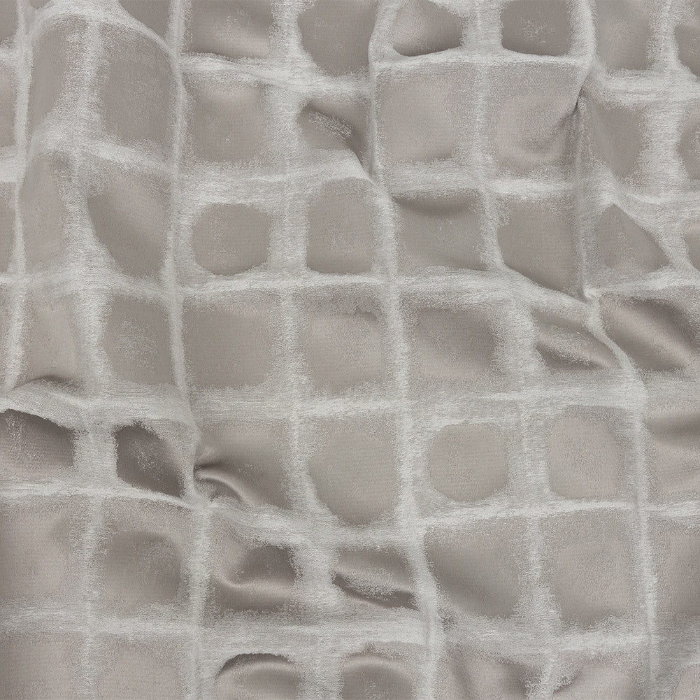 Drapery Jacquard - Pewter Painterly Squares - British Imported - Joann Fabrics