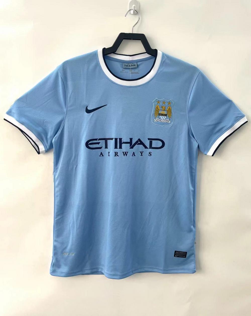 2013-2014 Retro Manchester City Home Football Shirt 1:1 Thai Quality