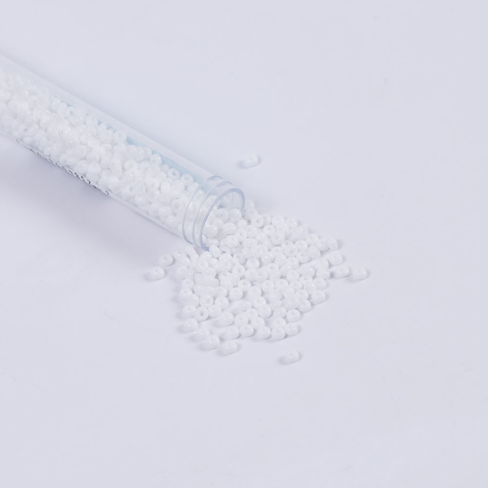 White Opaque Czech Seed Beads - Size 8 - Joann Fabrics