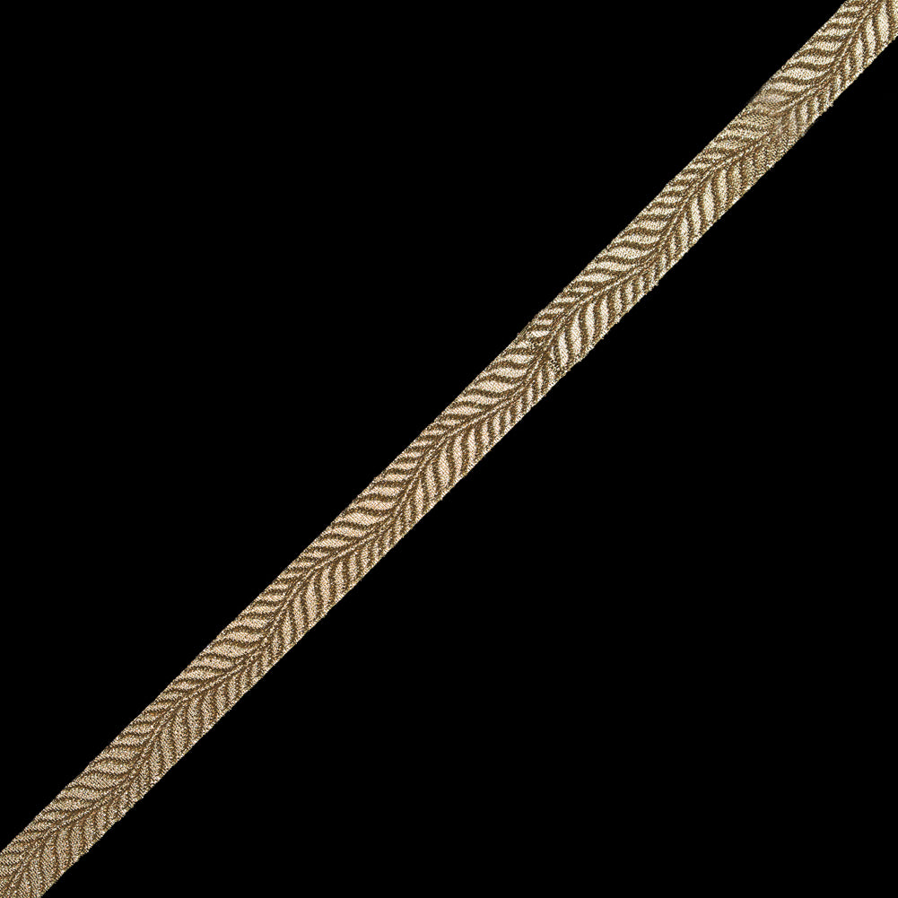 Gold Metallic Jacquard Ribbon - 0.5