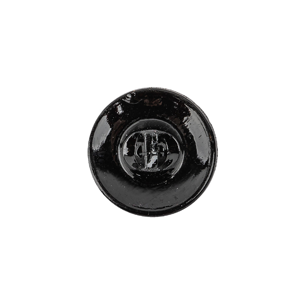 Vintage Antique Gold and Black Classical Shank Back Glass Button with Rhinestone Core - 28L/18mm - Joann Fabrics