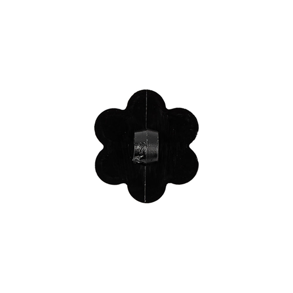 Italian Black Flower Shank Back Nylon Button - 24L/15mm - Joann Fabrics