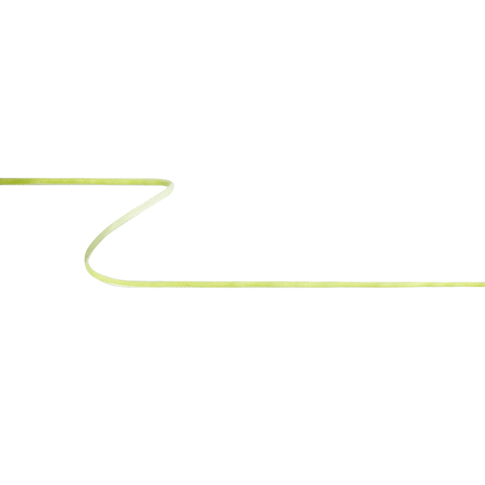 Lime Single Face Velvet Ribbon - 0.125