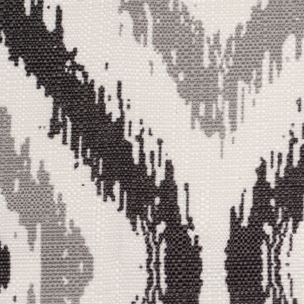 Spanish Black/Gray Ikat-Like Geometric Poly/Cotton Canvas - Joann Fabrics