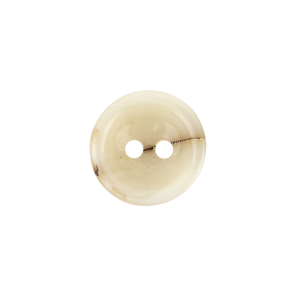Ivory Waterfall-Edge Plastic 2-Hole Button with Organic Brown Stripe - 24L/15mm - Joann Fabrics
