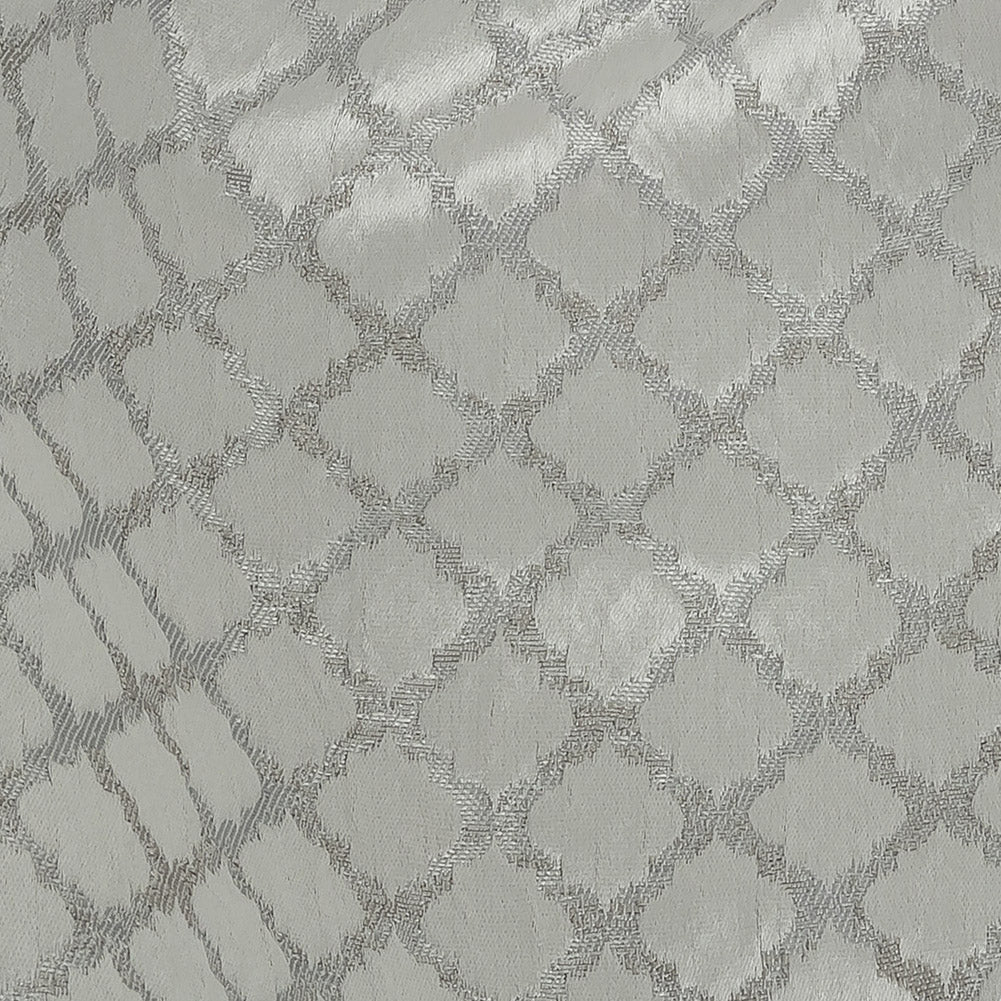 Drapery Jacquard - Platinum Moroccan Quatrefoil - British Imported - Joann Fabrics