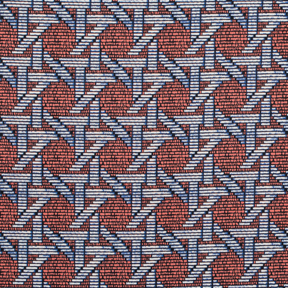 Firecracker Orange Geometric Printed Stretch Cotton Sateen - Joann Fabrics