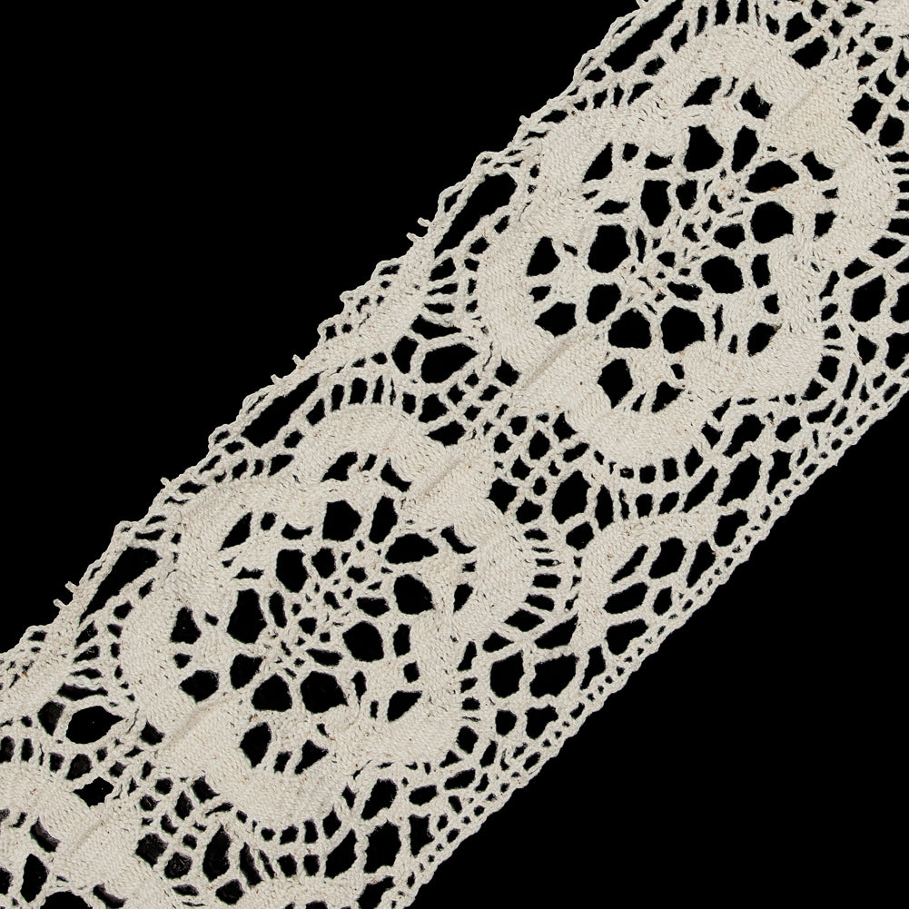 Natural Crochet Lace Trim - 2.75