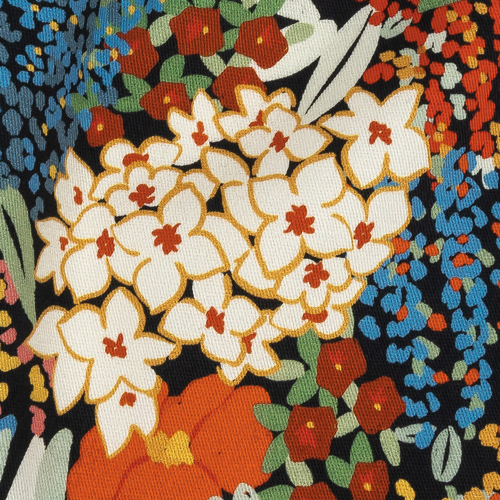 Cotton Stretch Twill Print - Black Floral - Mood Exclusive Bunches 0' Blooms - Joann Fabrics