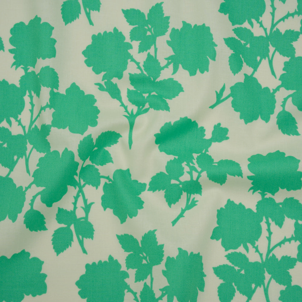 Printed Quilting Cotton by Heather Bailey for FIGO Studio - Turquoise Bramble Floral Silhouettes - Pop Sugar Collection - Joann Fabrics