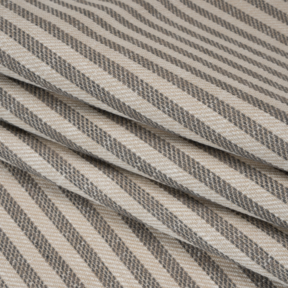 Polyester and Cotton Herringbone Twill - Charcoal Stripes - British Imported - Joann Fabrics