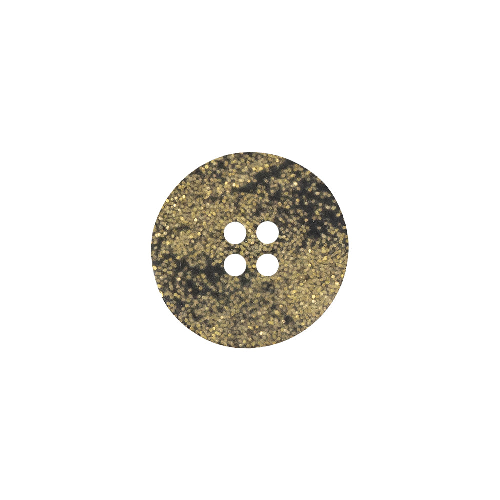 Black and Gold Glitter 4-Hole Plastic Button - 24L/15mm - Joann Fabrics