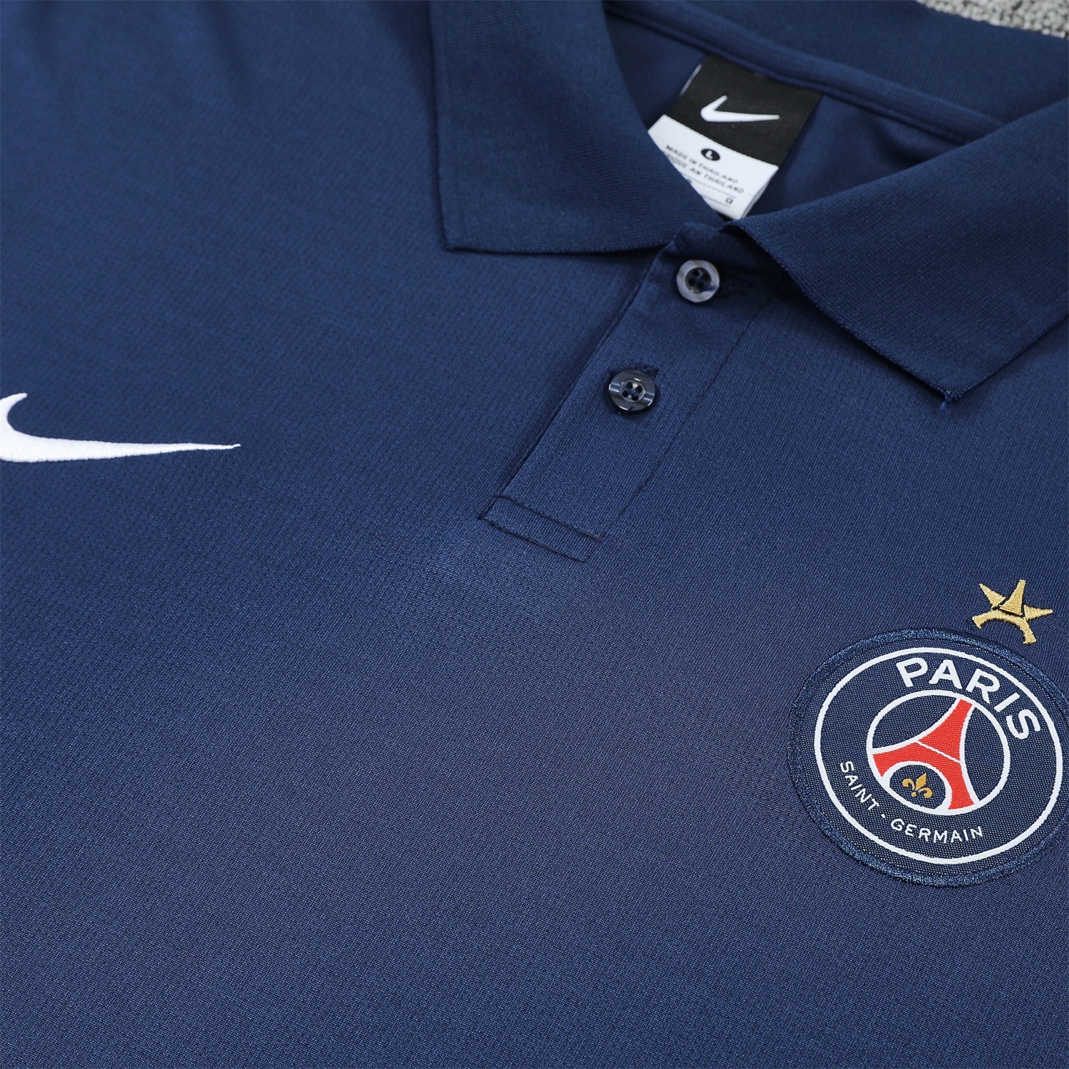 Paris Saint-Germain PSG 25-26 POLO Short-Sleeve Training Set - Dark Blue Top and Pants - UnitedFutballJersey