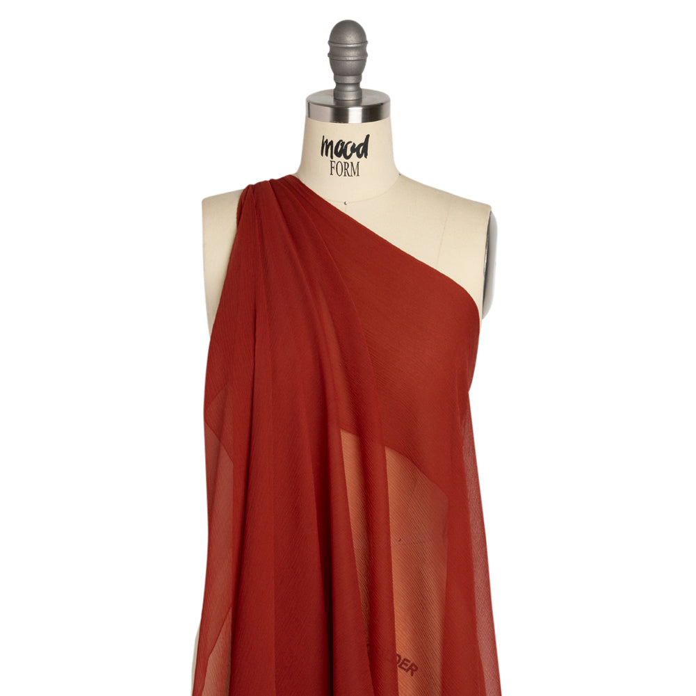 Crinkled Silk Chiffon - Rust - Premium Collection - Joann Fabrics