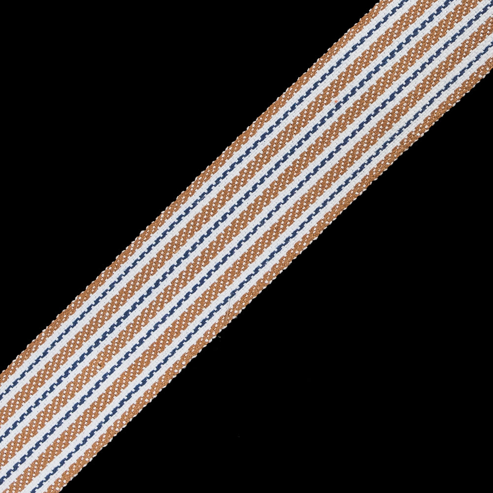 Tawny Brown Multi-Stripe Ribbon - 1