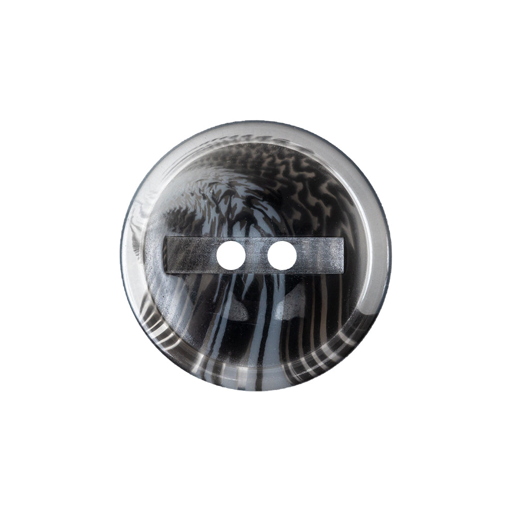 Gray and Phantom Black Translucent Swirl 2-Hole Channel Style Plastic Button - 36L/23mm - Joann Fabrics