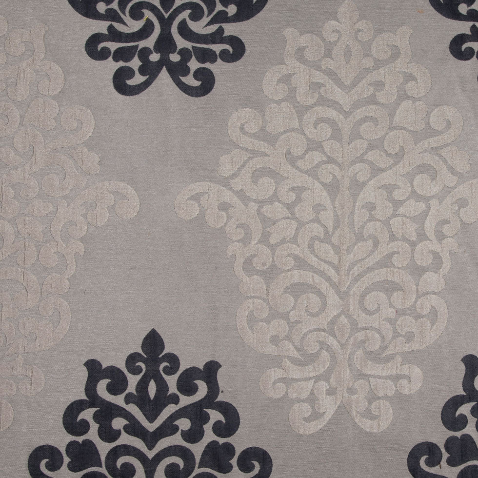 Ivory/Dirty Beige/Charcoal Damask Brocade - Joann Fabrics