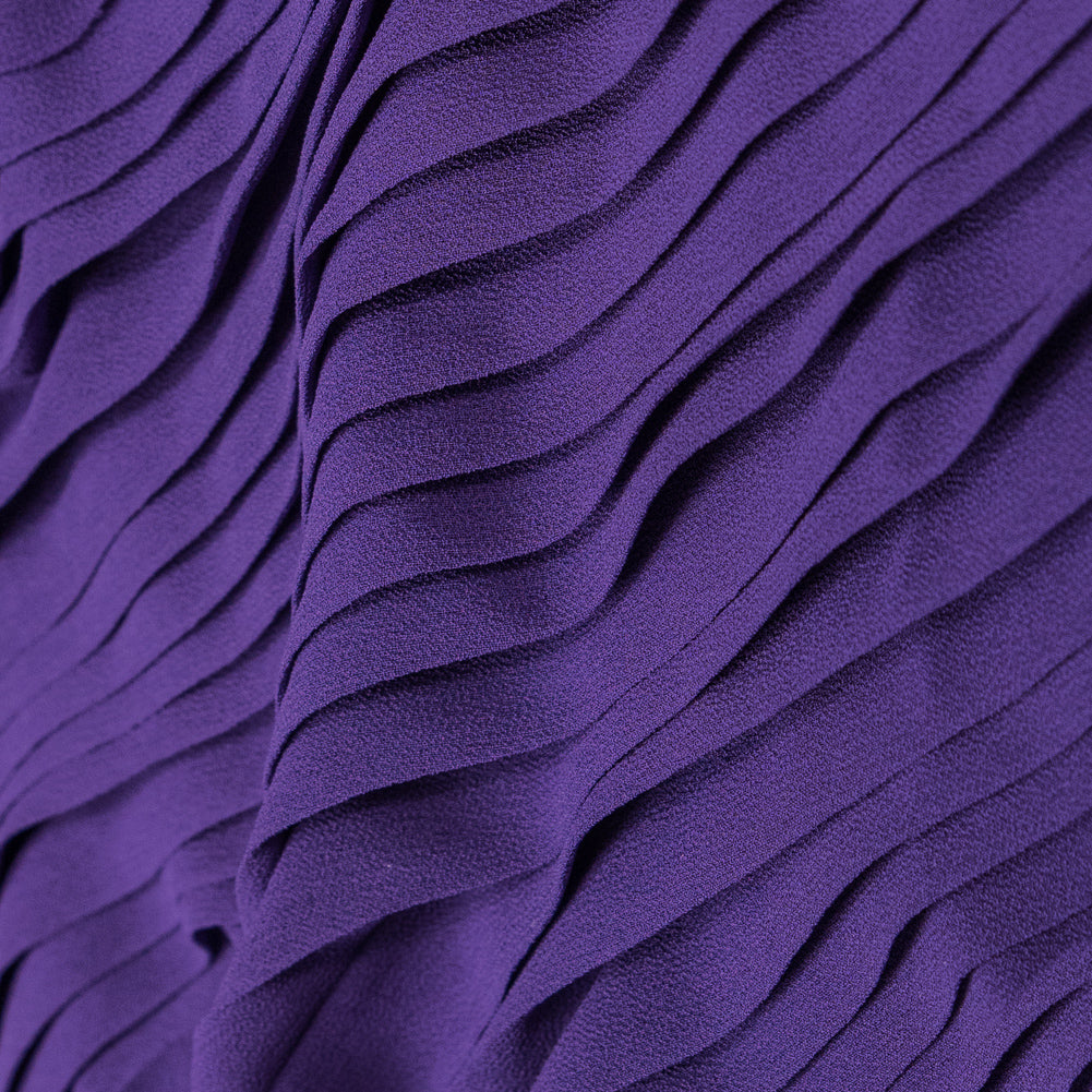 Accordion Pleated Chiffon - Heliotrope Purple - Etereo Collection - Joann Fabrics